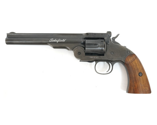 Пневматический револьвер ASG Schofield 6" Aging Black (пулевой)